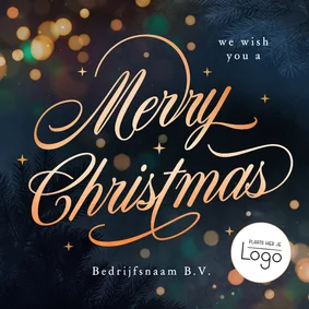 Zakelijke kerstkaart Merry Christmas met sterren