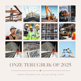 Zakelijke kerstkaart met 12 foto's als terugblijk op 2025