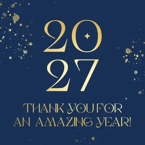 Zakelijke kerstkaart met klassieke goudlook typografie