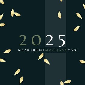 Zakelijke kerstkaart modern 2024-2025, met jaartal groot