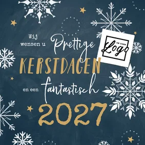 Zakelijke kerstkaart sneeuwvlokjes hip 2027
