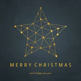 Zakelijke kerstkaart ster connectie verbinding
