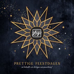 Zakelijke kerstkaart ster logo chique prettige feestdagen