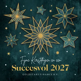 Zakelijke kerstkaart sterren logo chique goud succesvol