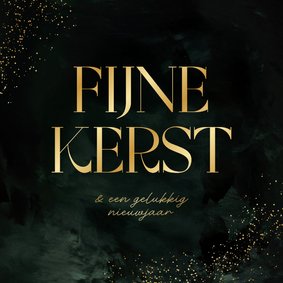 Zakelijke kerstkaart stijlvol goud fijne kerst spetters
