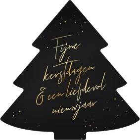 Zakelijke kerstkaart stijlvol kerstboomvorm fijne kerstdagen