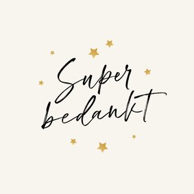 Zakelijke kerstkaart super bedankt sterretjes feestdagen
