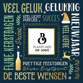 Zakelijke kerstkaart teksten en logo