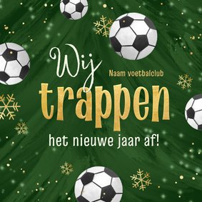 Zakelijke kerstkaart voetbalvereniging sport voetbal kerst