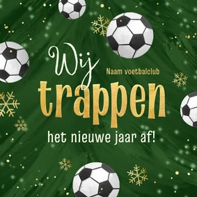 Zakelijke kerstkaart voetbalvereniging sport voetbal kerst