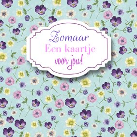 Zomaar bloemen label tekst