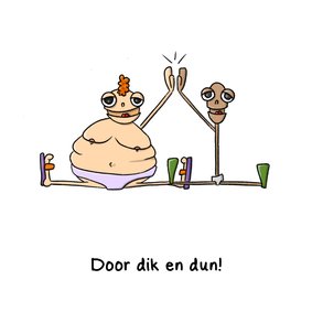 Zomaar grappig dik en dun kaart