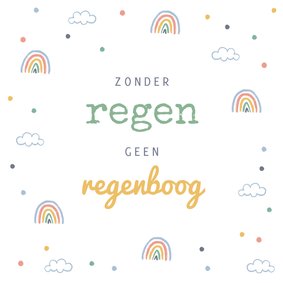 Zomaar kaart regenboog wolk sterkte dikke knuffel