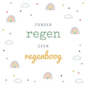 Zomaar kaart regenboog wolk sterkte dikke knuffel