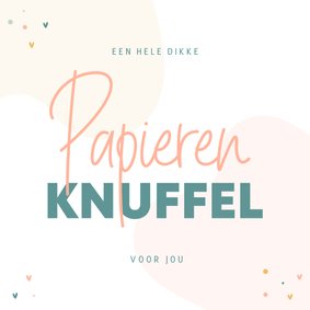 Zomaar kaart vrolijk papieren knuffel