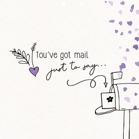 Zomaar wenskaart 'You've got mail'