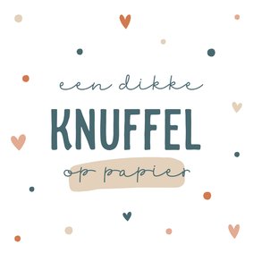 Zomaarkaart knuffel hartjes