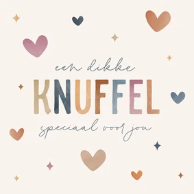 Zomaarkaart met kleurrijke tekst