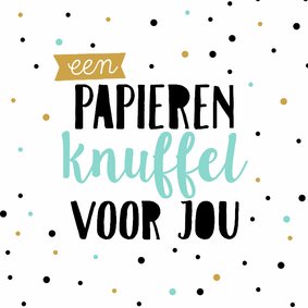 Zomaarkaart papieren knuffel