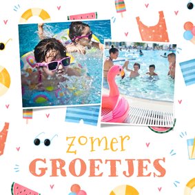 Zomergroetjes 2 foto's tropisch patroontje