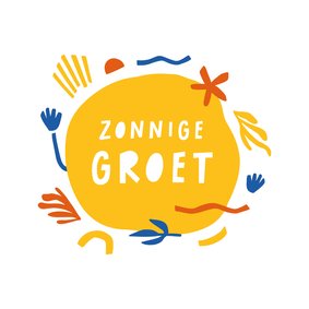 Zonnige groet abstract geknipt