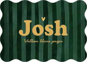 Wave vorm kaart geboortekaartje wave stoer gestreept goud