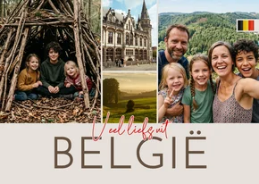 Ansichtkaart België fotocollage