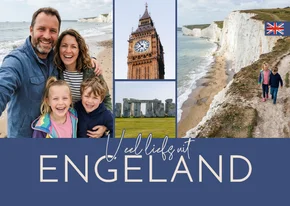 Ansichtkaart vakantie 'Liefs uit Engeland'