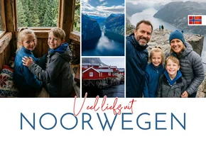 Ansichtkaart vakantie 'Liefs uit Noorwegen'