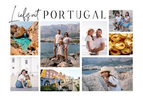 Ansichtkaart vakantie liefs uit Portugal fotocollage