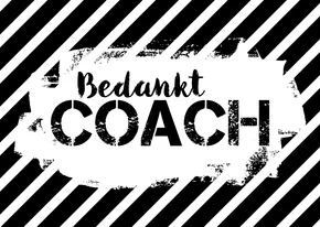 Bedankkaart bedankt coach