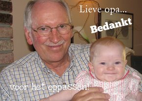 Bedankkaart Oppassen Eigen Foto