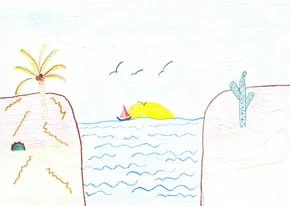 Bedankt kaart Duchenne Parent Project strand