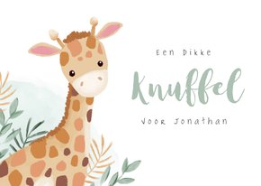 Beterschap dikke knuffel giraf lief hip