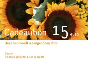 Cadeaubon bloemen liggend