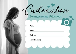 Cadeaubon fotografie zwangerschap fotoshoot zelf maken