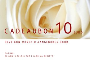 Cadeaubon roos liggend