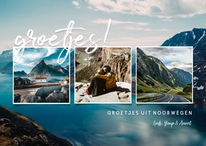 Collagekaart 'groetjes!' met fotocollage