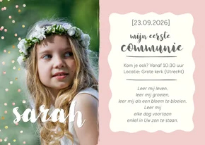 Communie - met foto en confetti