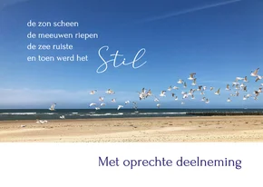Condoleance En toen werd het stil - strand