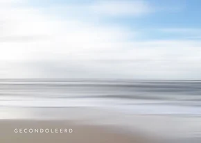 Condoleancekaart Noordzee strand abstract gecondoleerd