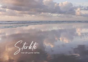 Condoleancekaart Noordzee strand sterkte met dit verlies