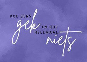 Doe eens gek! pensioen
