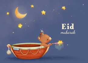 Eid Mubarak kaart sterrenvangen