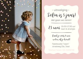 Feestje - meisje jarig confetti