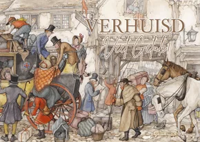 felicitatiekaart verhuisd postkoets