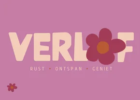 Felicitatiekaart verlof kleurrijk met bloemetje