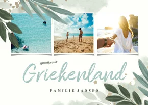 fotocollage botanisch met goud