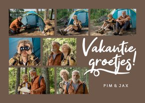 Fotokaart collage met vakantiegroetjes