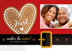 Fotokaart - hart onder de riem van de kerstman met foto